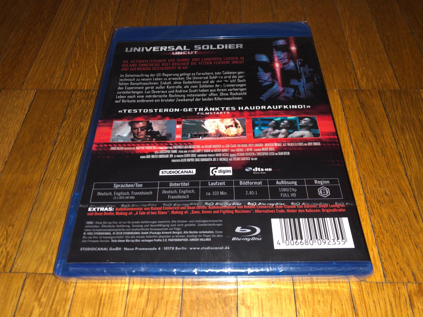 Tutti i DVDs: Universal Soldier - BLU-RAY - RESTAURIERT IN 4K - UNCUT – Nuovo e nell'imballaggio originale da Basel venduto da havsok 1
