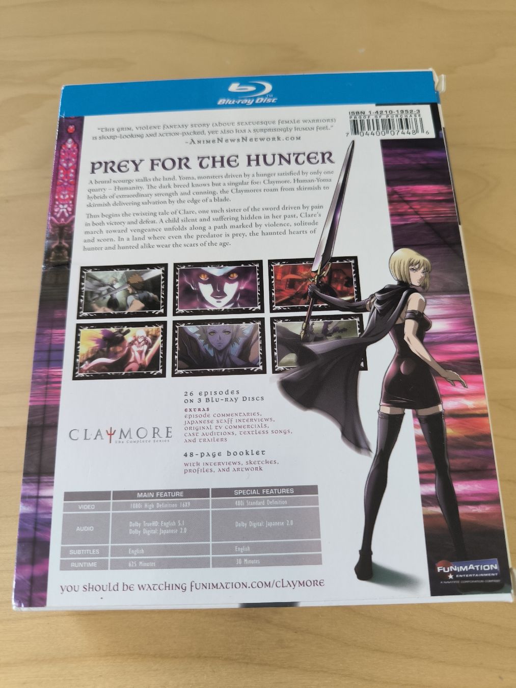 Alle DVDs: Claymore: The complete series Blu Ray ANIME – Gebraucht aus Zürich von kev_pbg7 1