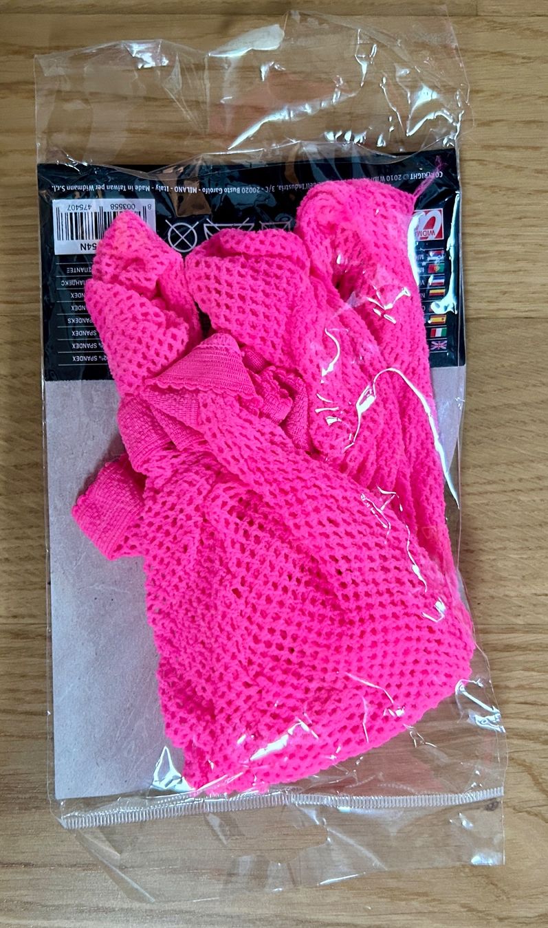 Calze & Collant: Neonpinke Netzstrumpfhose, 90er Party – Nuovo (secondo la descrizione) da Bern venduto da Chuerbis 1