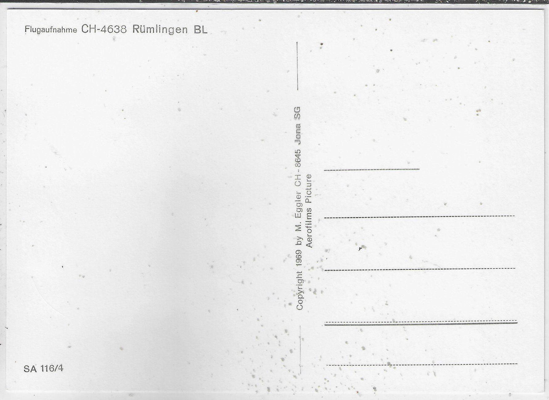 Cartoline postali: Flugaufnahme Rümlingen BL – Usato da Ettingen venduto da Kartenplanet 1