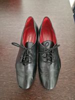 Chaussures Roberto, tout cuir noir et rouge à l'intérieur