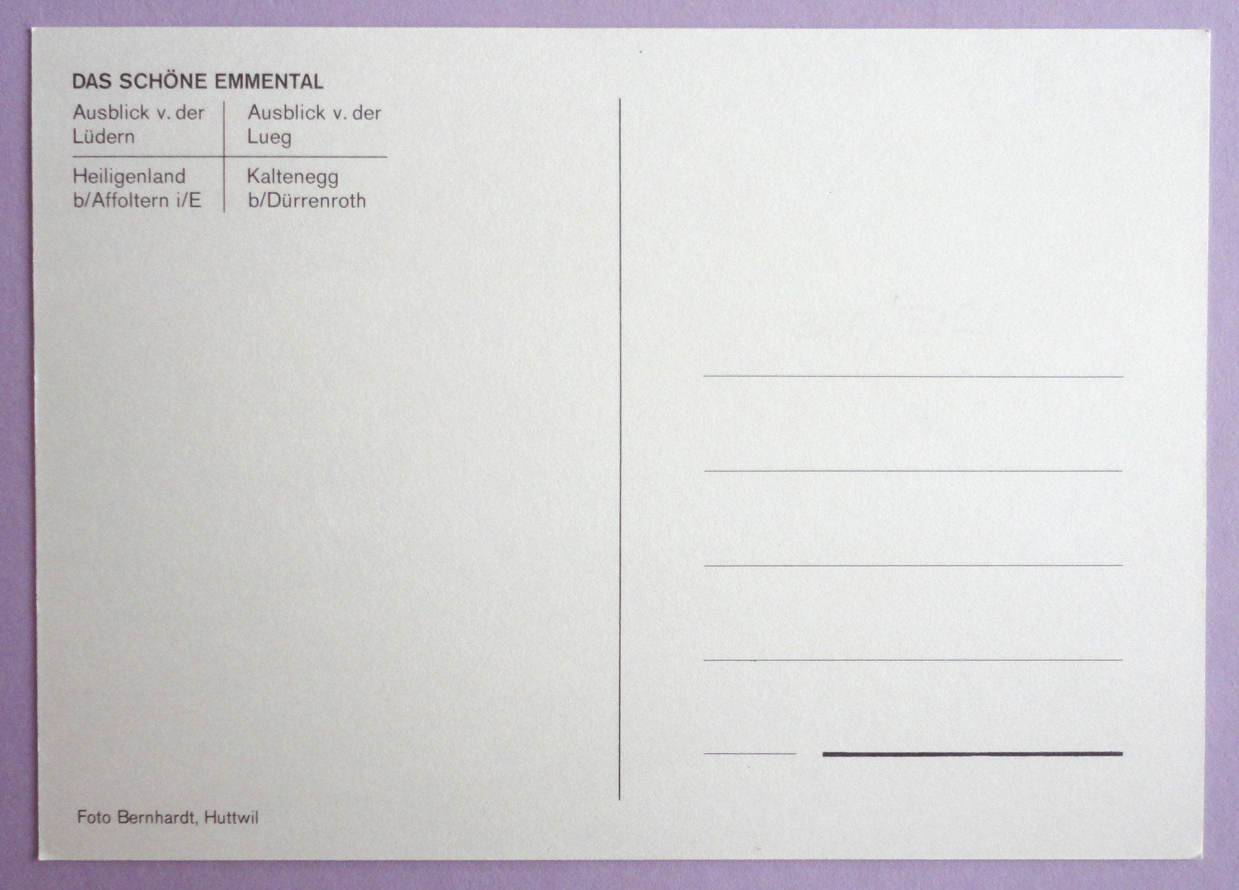 Cartoline postali: Das Schöne Emmental – Usato da Fétigny venduto da Billy2miny 1