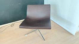 Lounge Chair Offect, Leder, braun (2 Stück)