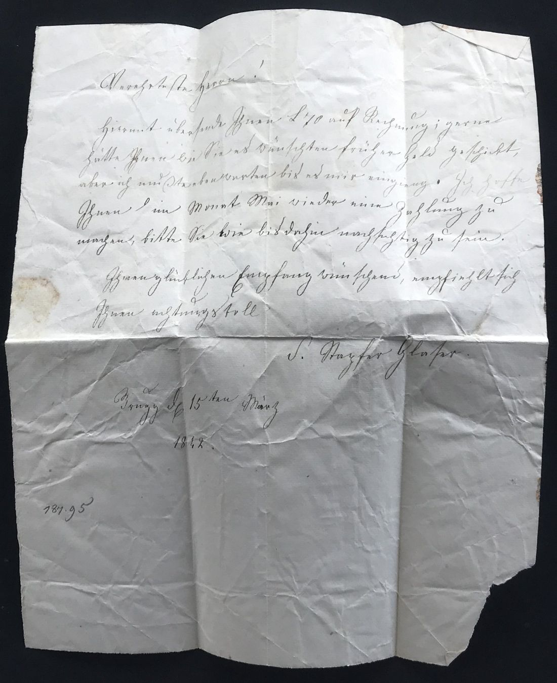 Documenti: ANTIKER BRIEF 1842 – Usato da Ostermundigen venduto da Kari1937 1