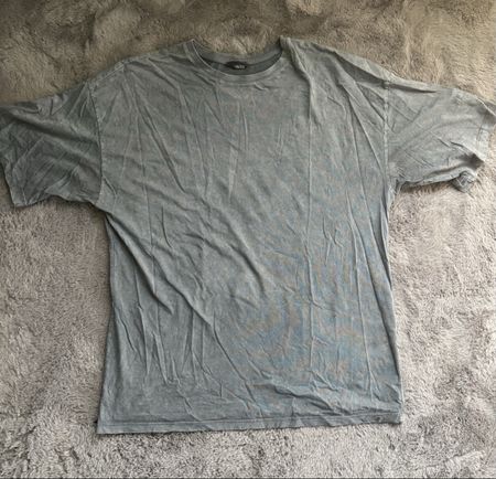 T-Shirt graphic print oversized grey size L