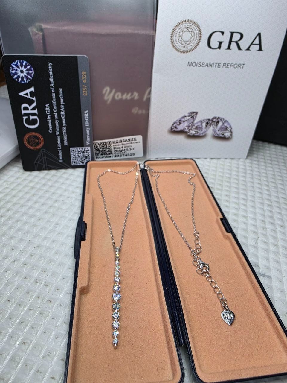 Ketten: Collier argent avec diamants de moissanite certifiés – Neu und originalverpackt aus Reconvilier von Tsma67 7