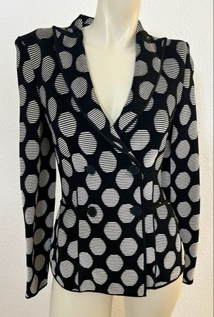 🖤 Armani Blazer Gr 34 Schwarz mit weissen Punkten 🖤