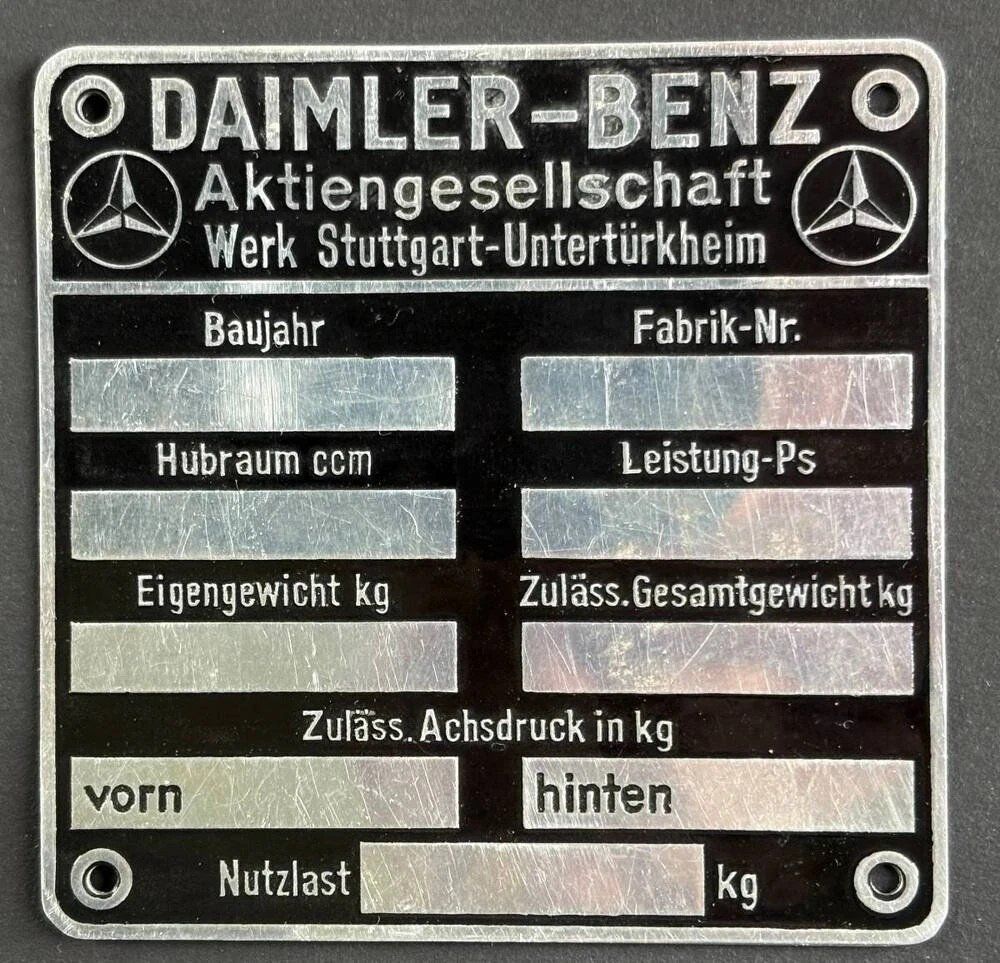 Mercedes-Benz Schilder: DAIMLER BENZ PLAKETTE – Gebraucht aus Ostermundigen von crazy-horse-1840