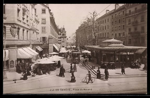 Ansichtskarten: Genève, Place du Molard, Strassenbahn – Gebraucht aus Berlin von bartko-reher