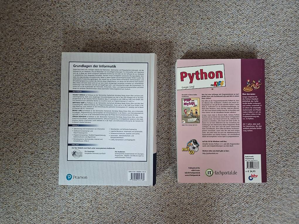Bücher: 2 Bücher Informatik: Grundlagen der Informatik & Python – Gebraucht aus Oetwil am See von 980dieter 1