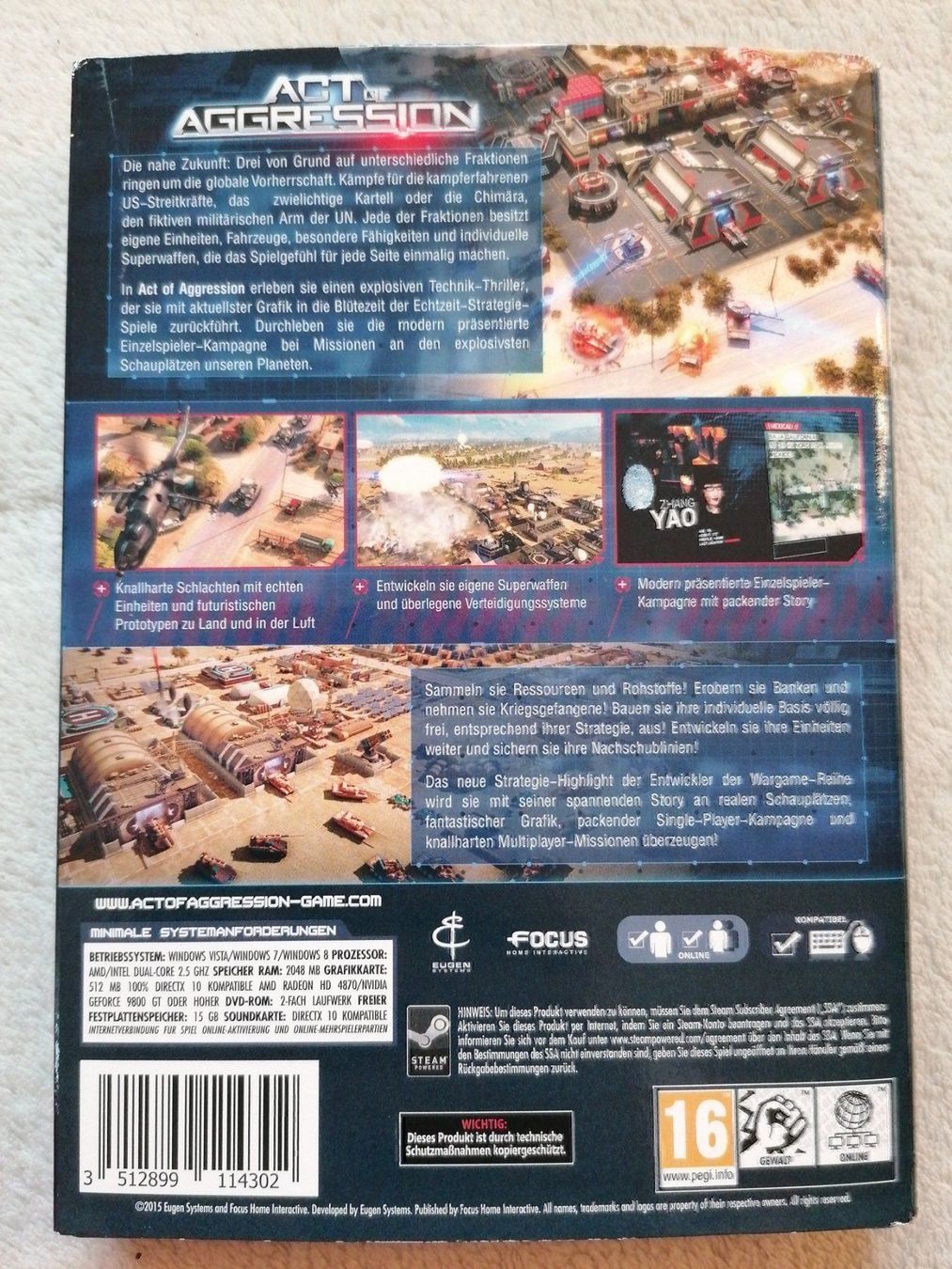 Tutti i DVDs: PC Spiel Act of Aggression – Usato da Büttikon AG venduto da Amineah 1