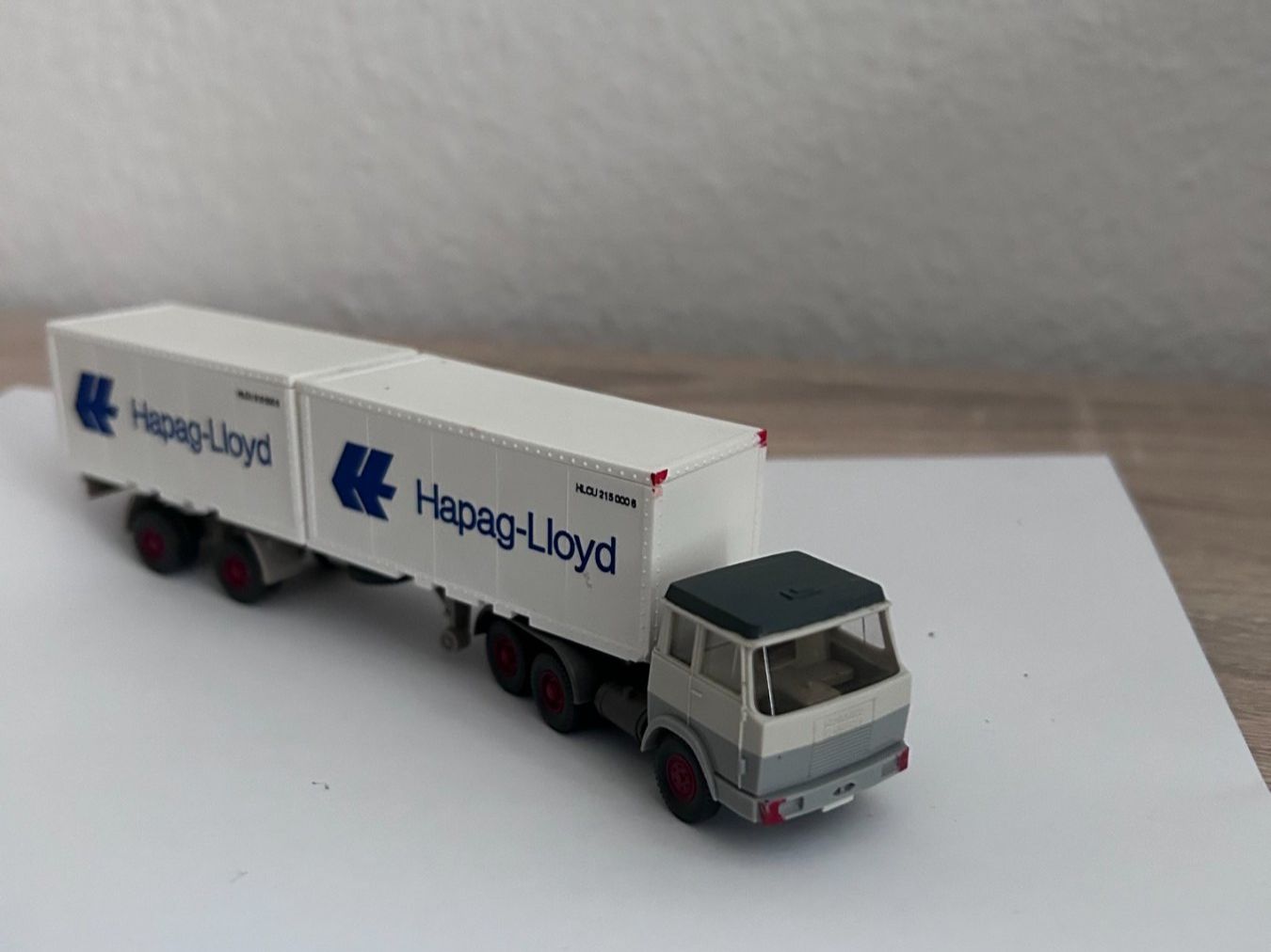 Wiking Modellini d'auto: Wiking  Henschel Hanomag Hapag Lloyd Container Trailer – Usato da Goldach venduto da Manyro55 2
