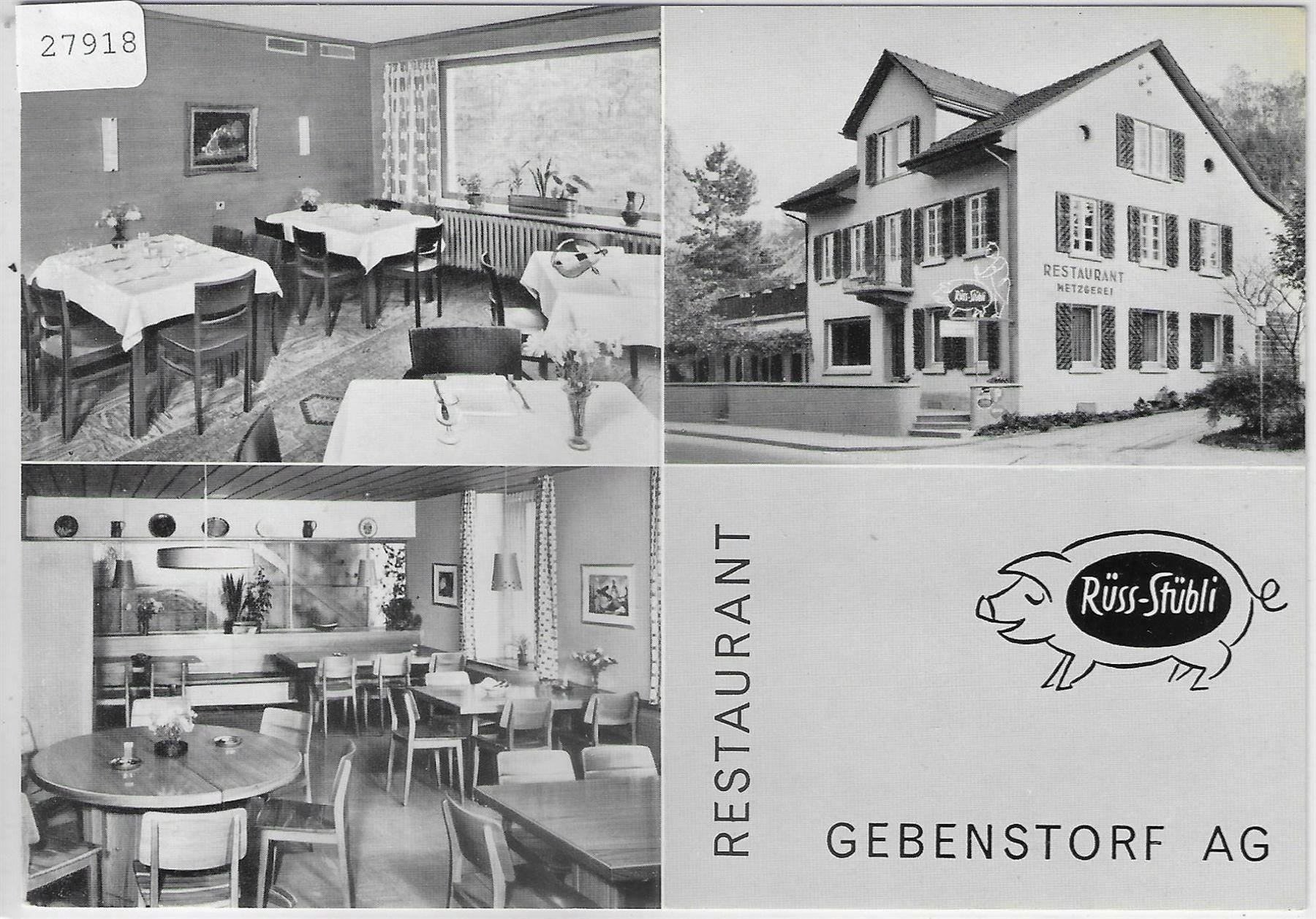 Ansichtskarten: Restaurant Rüss-Stübli Gebenstorf AG – Gebraucht aus Ettingen von Kartenplanet
