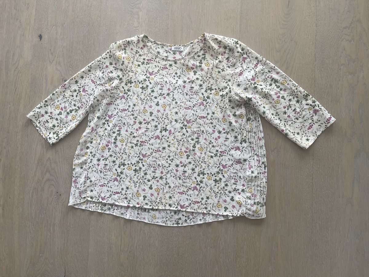 Liu Jo Camicette: Liu-Jo Bluse, Gr. 38/40 Blumenmuster, helles beige – Usato da Meilen venduto da Golfer04 1