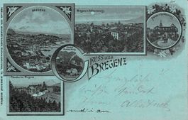 Gruss aus BREGENZ sehr schöne Litho gel. 1898!