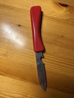 Couteau multifonction rouge, vintage, en acier inoxydable So