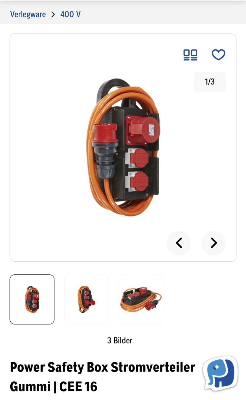 Elektrotechnik: Power Safety Box Stromverteiler Gummi CEE 16 – Neu (gemäss Beschreibung) aus Buch SH von Barbarossa84 3