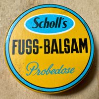 SCHOLL‘S Fuss-Balsam kleine alte Blechdose Scholl 3 cm rar