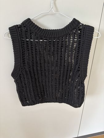 Zara Crop Top durchsichtig schwarz wie Neu S