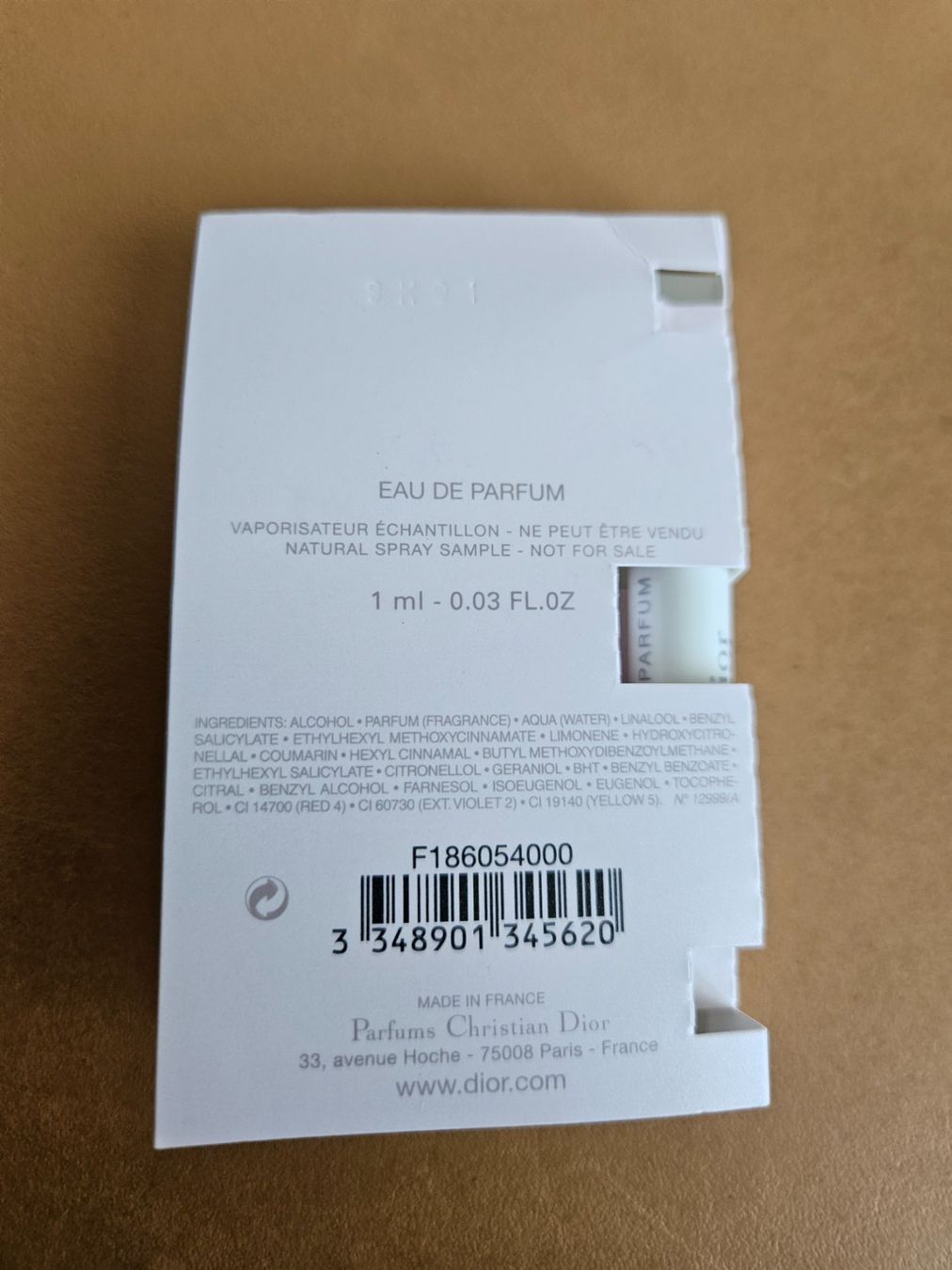 Dior Profumi & Eau de Toilette: Miss Dior - EAU DE PARFUM 1ML – Usato da Aesch BL venduto da Chrutli1 1