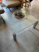 Couchtisch Glas Metall Gestell Rechteckig Ca. 120x60cm