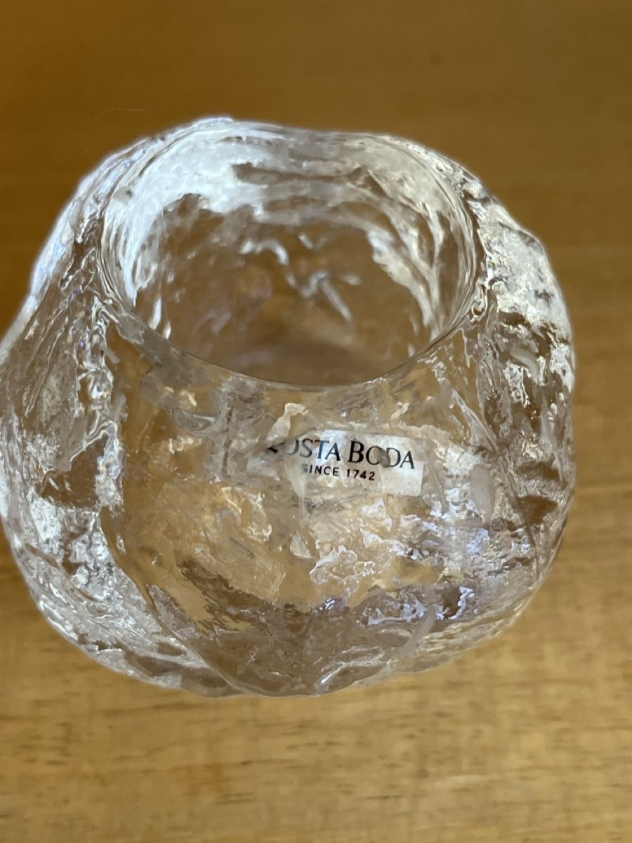 Kosta Boda Kerzenständer: Kosta Boda Schweden Snowball – Gebraucht aus Münchenstein von Sozial_Labor_Brocki 1