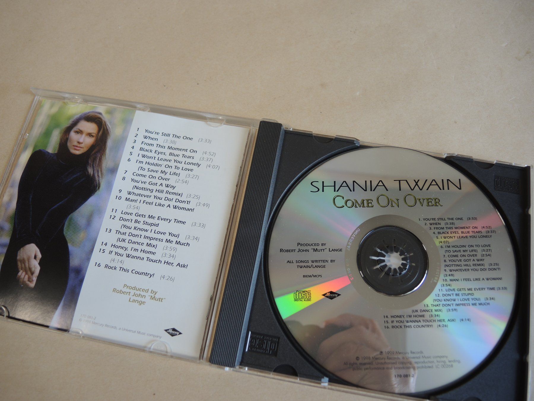 CD: Shania Twain "Come On Over" CD – Usato da Rorschach venduto da maeck8 1