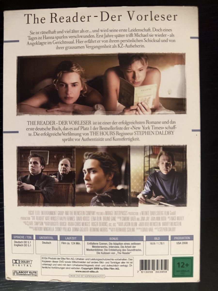 Tutti i DVDs: The Reader - Der Vorleser" 2-Disc Edition – Nuovo (secondo la descrizione) da Lausen venduto da EisAmStiel94 1