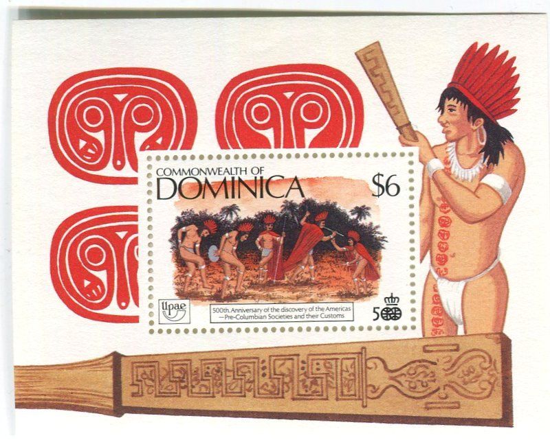 Alle Briefmarken: Block "Indianer". Dominica – Neu und originalverpackt aus Basel von Butsch5