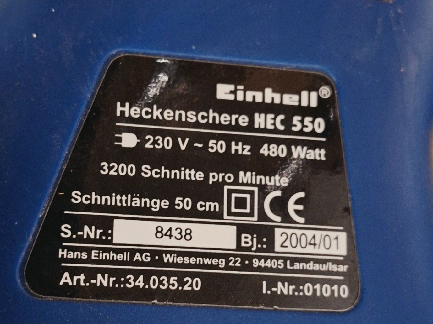 Einhell Alle Maschinen: Taille-haie électrique Einhell HEC 550 50 cm 480W – Gebraucht aus Rickenbach b. Wil von joeletaxi1954 1