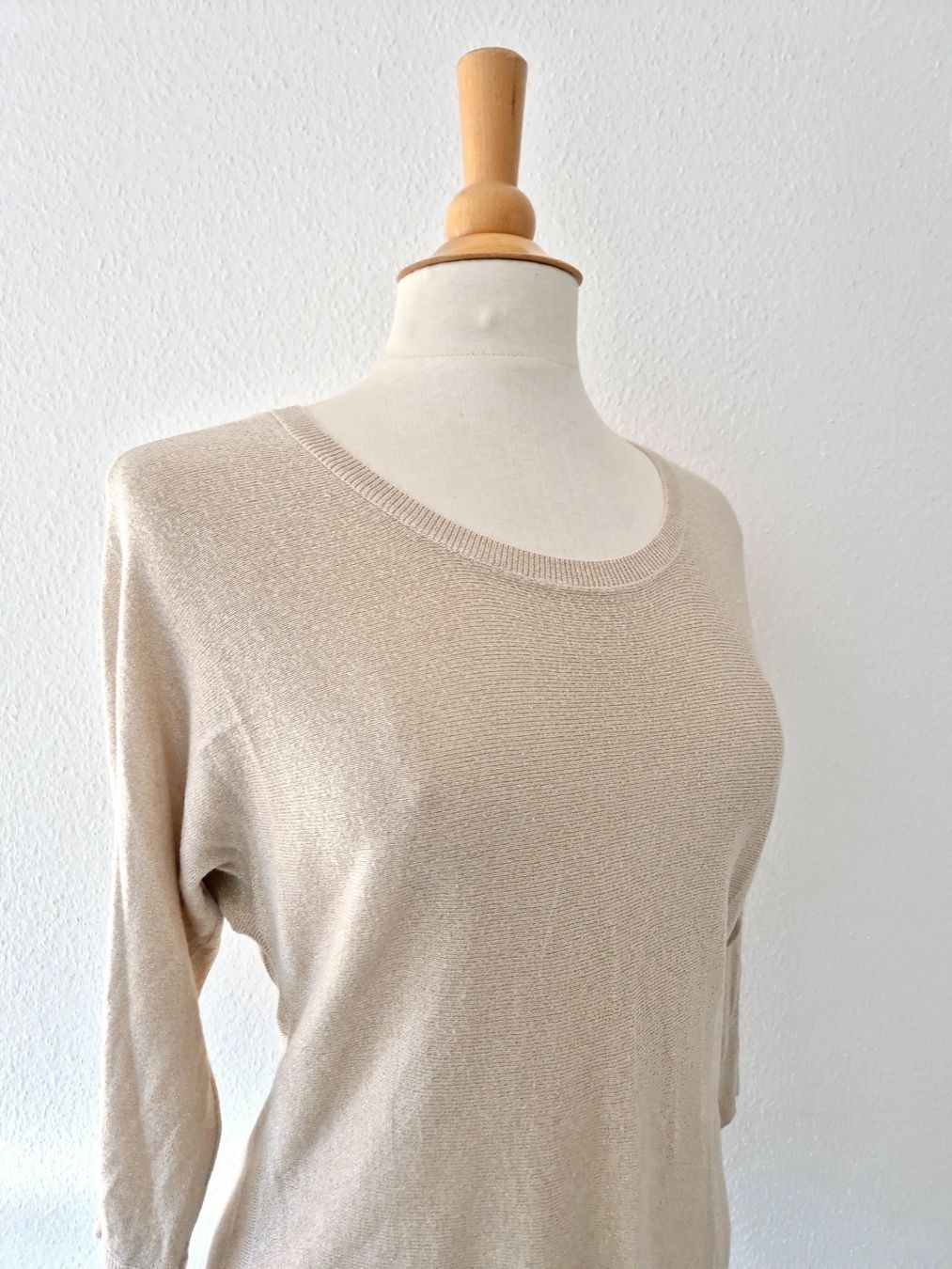 Maglioni & Felpe: FELDPAUSCH PULLOVER PULLI GLITZER L 40 BEIGE TOP ZU ROCK – Usato da Elsau venduto da the-colorful-side 5