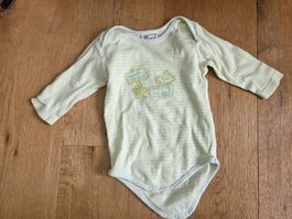 Baby Body Grösse 62 / 68 gelb , Bauernhof, Langarmbody