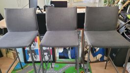 Zanotta Barhocker Lio Grau Stoff Metall