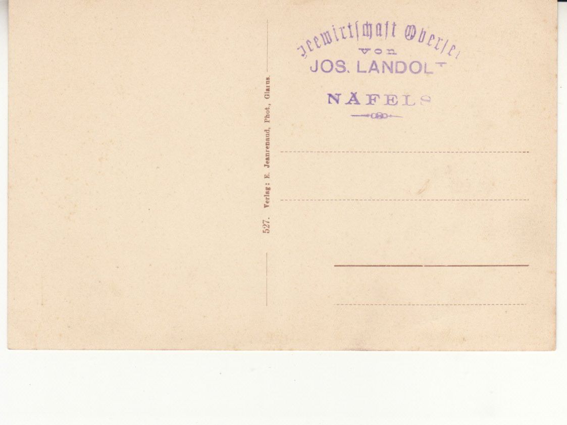 Ansichtskarten: Obersee ca. 1900, mit Stempel Seewirtschaft – Gebraucht aus Bürglen TG von StampGraf 1