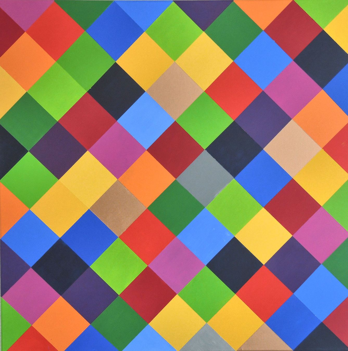 Tableaux: Farbkomposition quer Acryl auf Leinwand 100/100 cm – D'occasion à Fällanden par Clarius