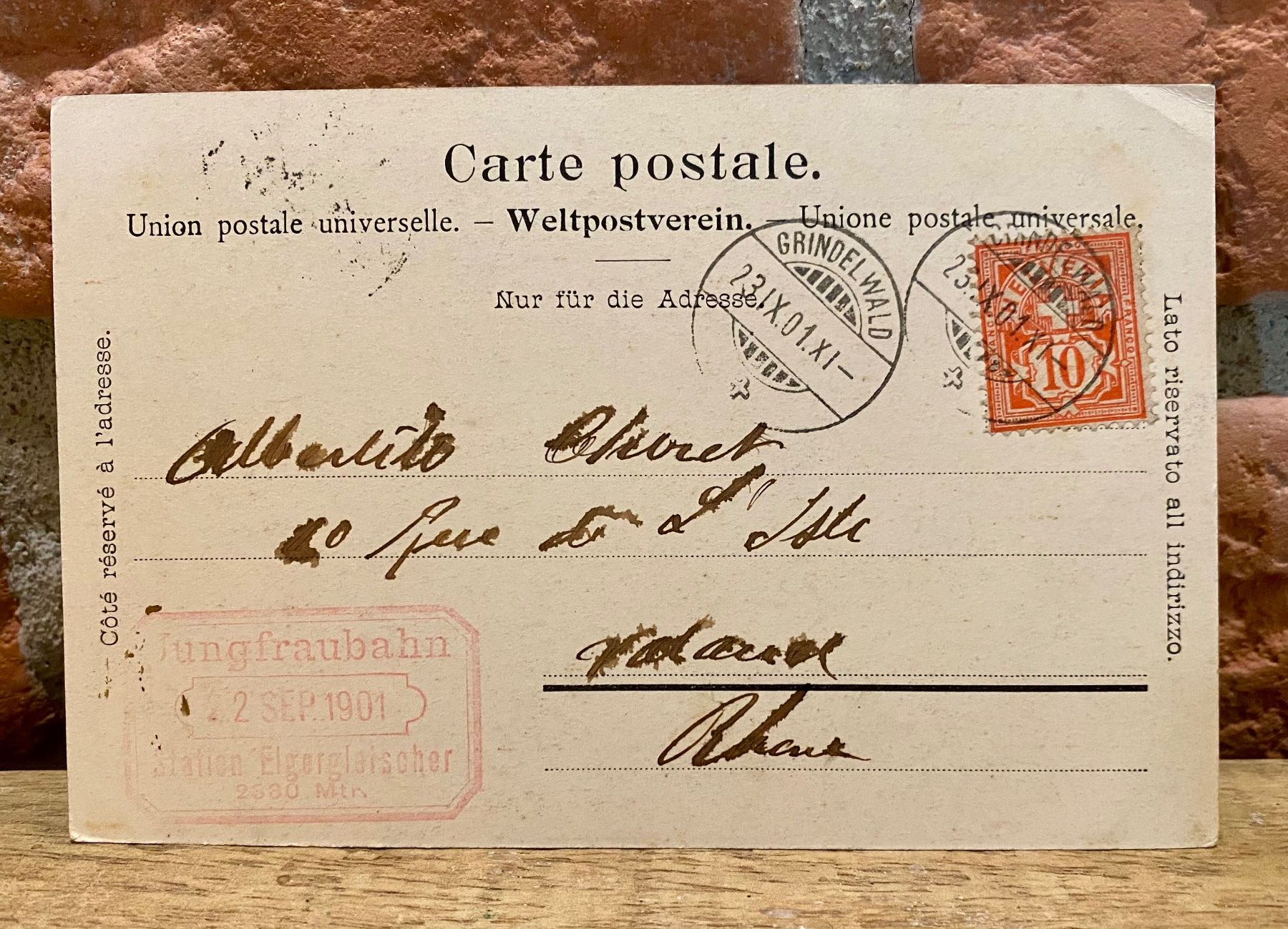 Ansichtskarten: 1901 Eisgrotte Eigergletscher – Gebraucht aus Root von ENGLAND-TREASURES 2