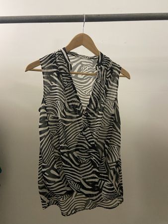 Sommertop Zebraprint Wickeloptik