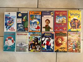 11 Kinder VHS Kassetten bunt gemischt gebraucht