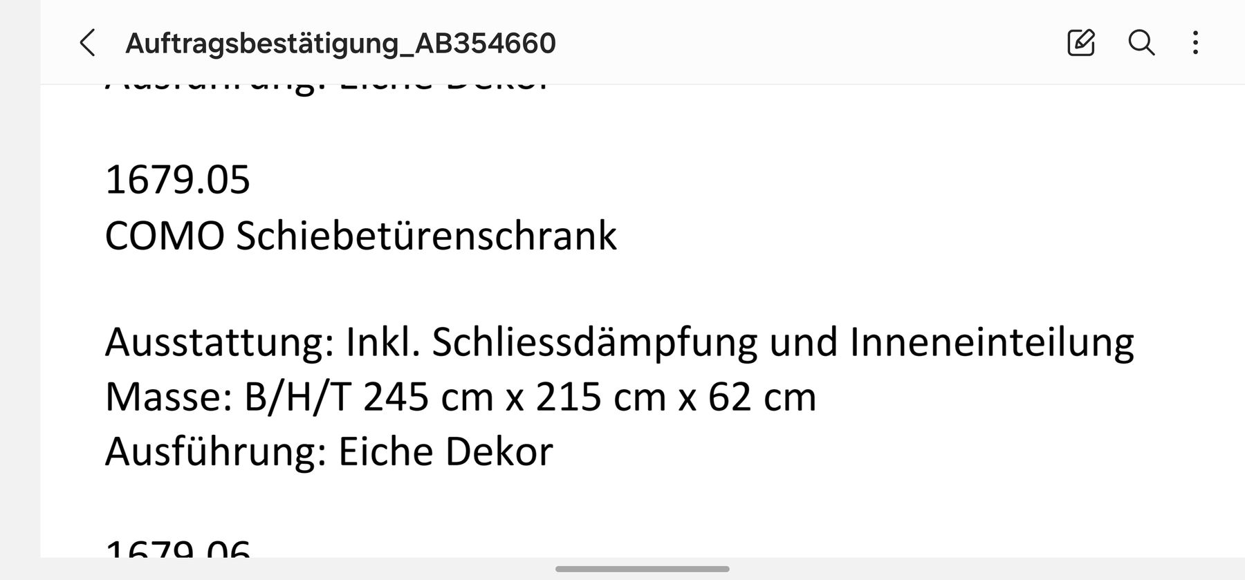 Schränke: DIGA COMO Schiebetürenschrank Eiche Dekor – Gebraucht aus Dottikon von mon_j5q2 2