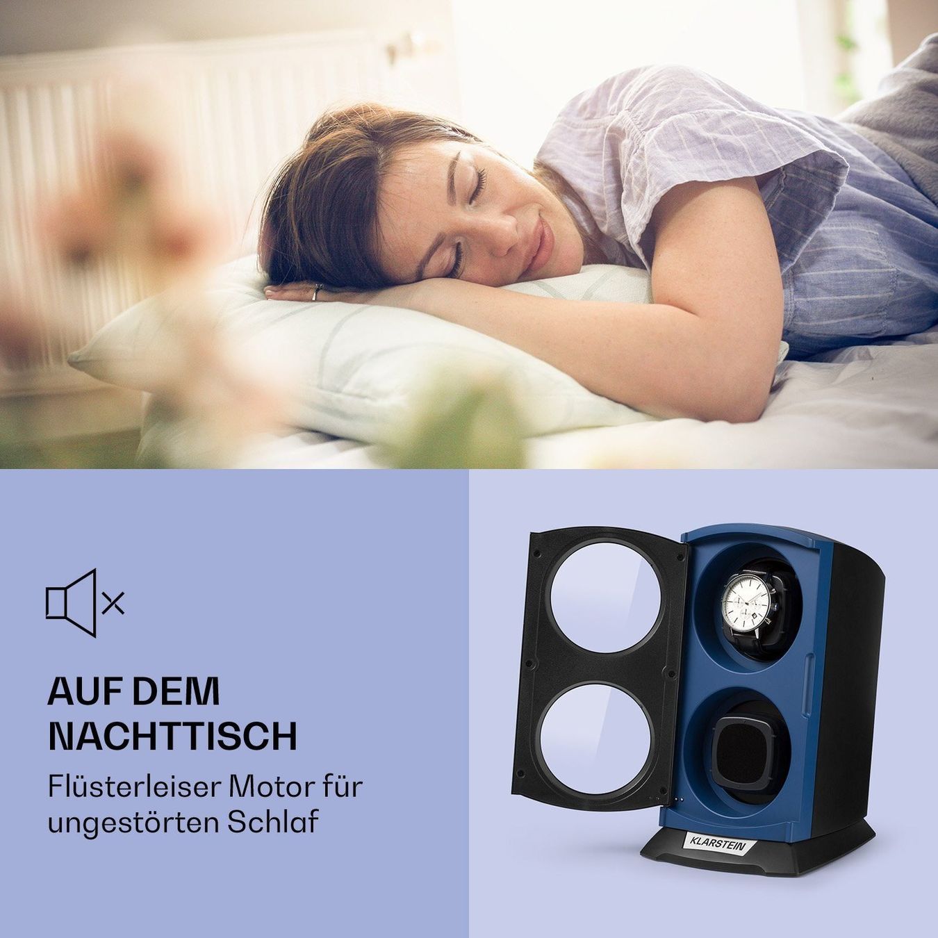 Orologi: Luxus: Uhrenbeweger 2 Uhren Blau – Nuovo e nell'imballaggio originale da Fislisbach venduto da IboTrade 2