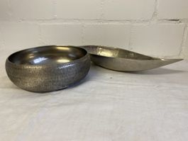 Edle Schalen, Metall-Design, 2er Set, Deko-Objekte, Top