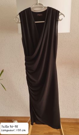 Robe drapée noire sans manche Dass & Co Paris