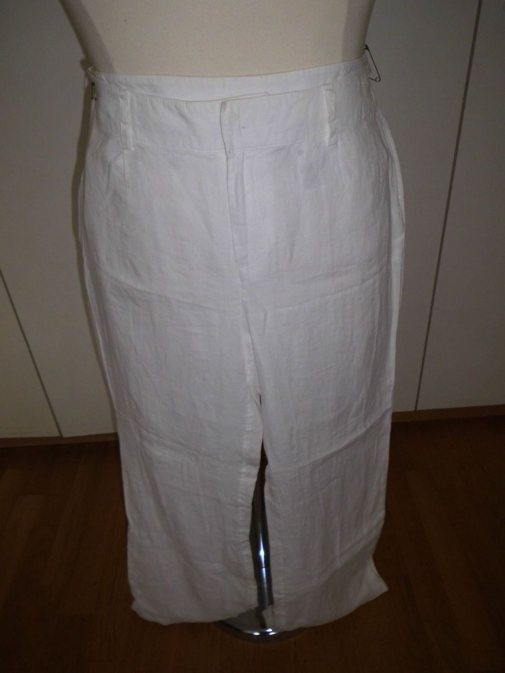 C&A Pantaloni: Pantalon blanc en lin T. 42 – Nuovo (secondo la descrizione) da Marin-Epagnier venduto da Madja