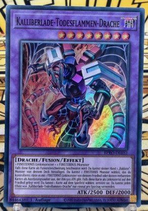 Yugioh Carte collezionabili: Yugioh Kalliberlade-Todesflammen-Drache BPRO-DE032 Super Rar – Nuovo e nell'imballaggio originale da Chur venduto da -NewERA-