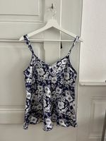 Sommerliches Sat Negligee mit Blumenmuster, Grösse M, neuwer