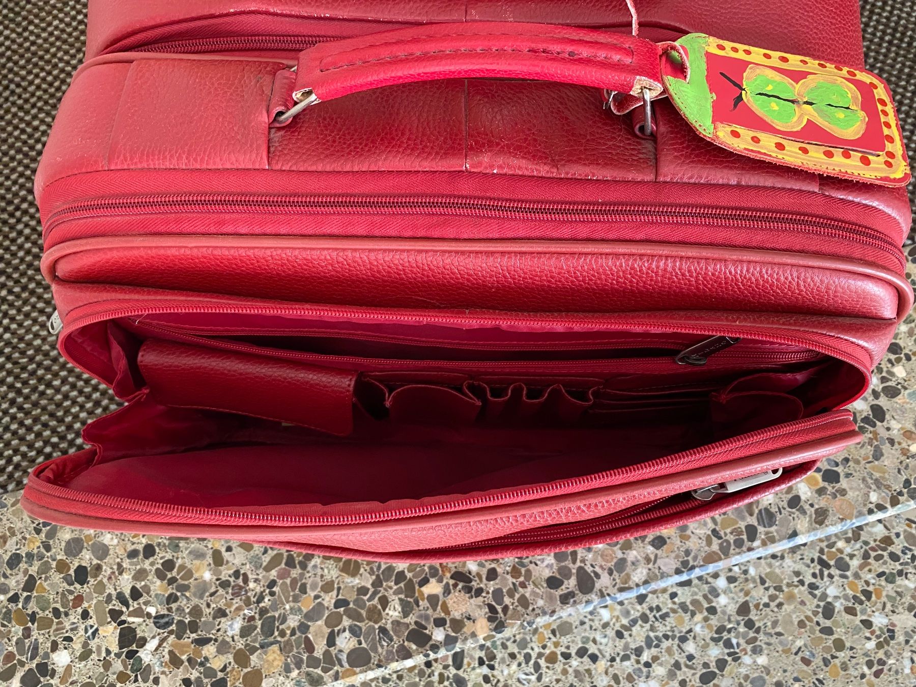 Reisekoffer: Rollkoffer Leder rot fürs Büro – Gebraucht aus Russikon von Honolulu-2019 8