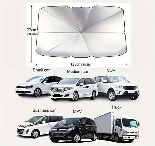 Sonnenschirme: Auto Windschutzscheibe Sonnenschutz – Roll-Up Design – Neu und originalverpackt aus Liestal von OMAROSHOP 3