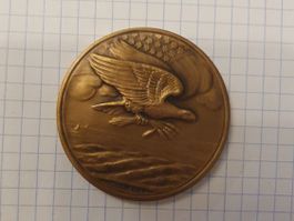 Dankesmedaille Schweiz USA 1918 Münze