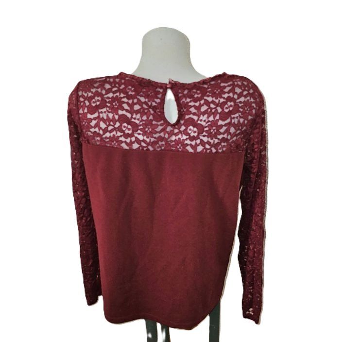 T-Shirts: Shirt mit Spitze ca. Gr. 40 (XL) – Gebraucht aus Füllinsdorf von Sunnebliemli7 1