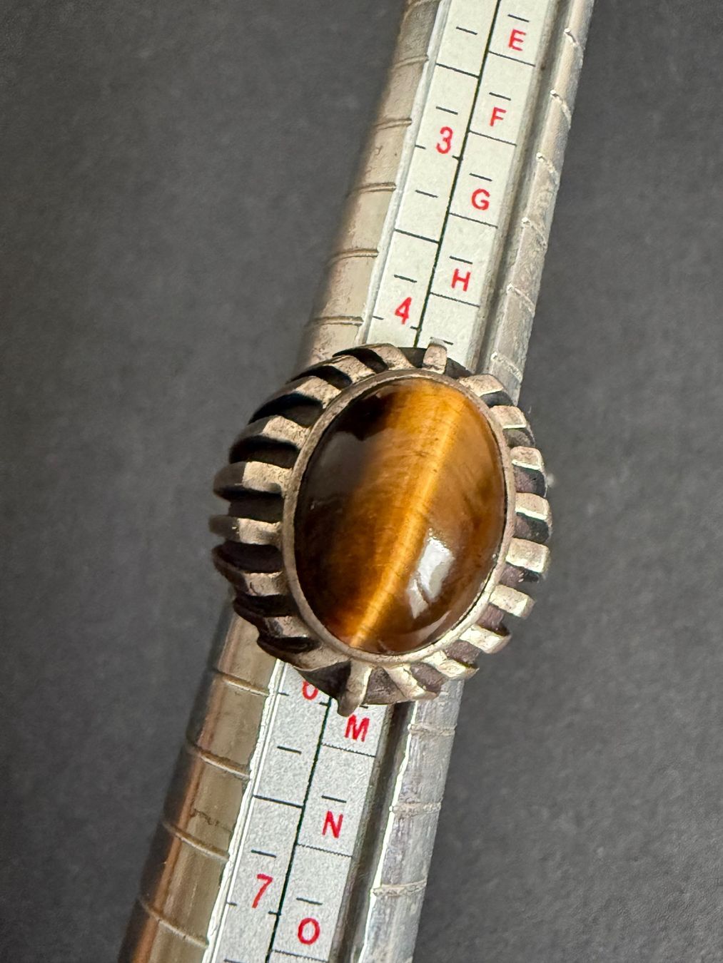 Anelli: Vintage Silber Ring mit Tigerauge 800 – Usato da Spiegel b. Bern venduto da Rogger72 6